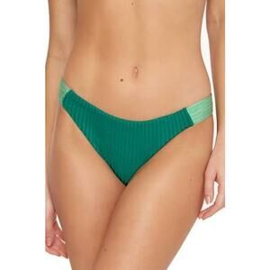Trina Turk OLYMPIA RIB TAB SIDE FRENCH CUT BOTTOM  Viridis Green Size 4 XS/S